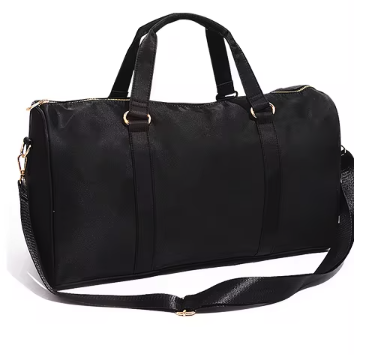 Black Plain Duffle Bag
