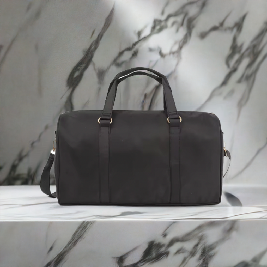 Black Plain Duffle Bag