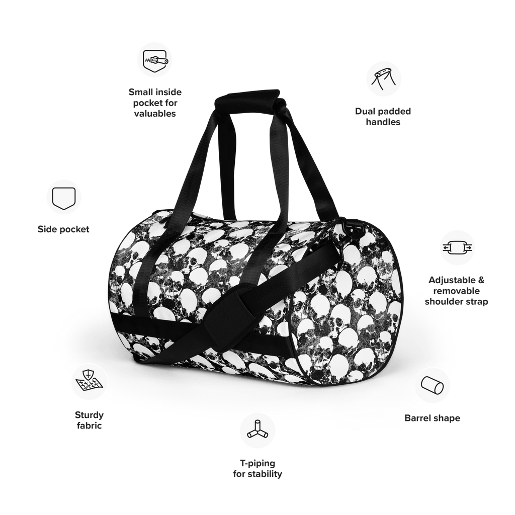 Grunge Skull Gym Bag